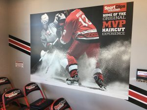 Newberg Sign Company indoor lobby wall mural waiting room vinyl 300x225 300x225